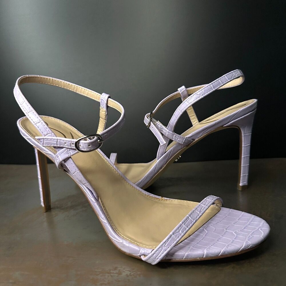 Sam Edelman Heeled Sandals 9.5 Stiletto Strappy Minimalist Sexy Purple Doran